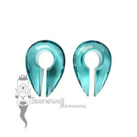 Gorilla Glass Turquoise Small Keyhole Ear Weights