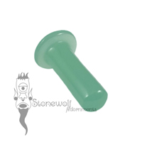 Green Mint Opalite Glass 5mm Round Philtrum- Ready To Ship