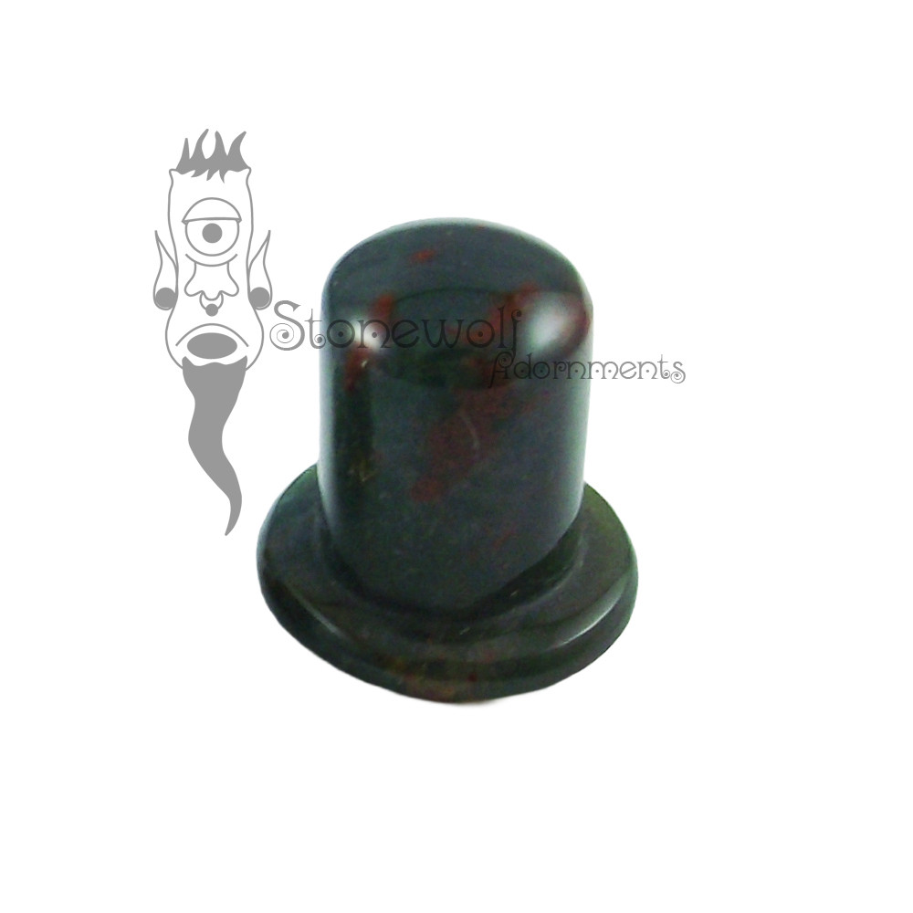 Bloodstone Stone Round Philtrum Plug Made to Order