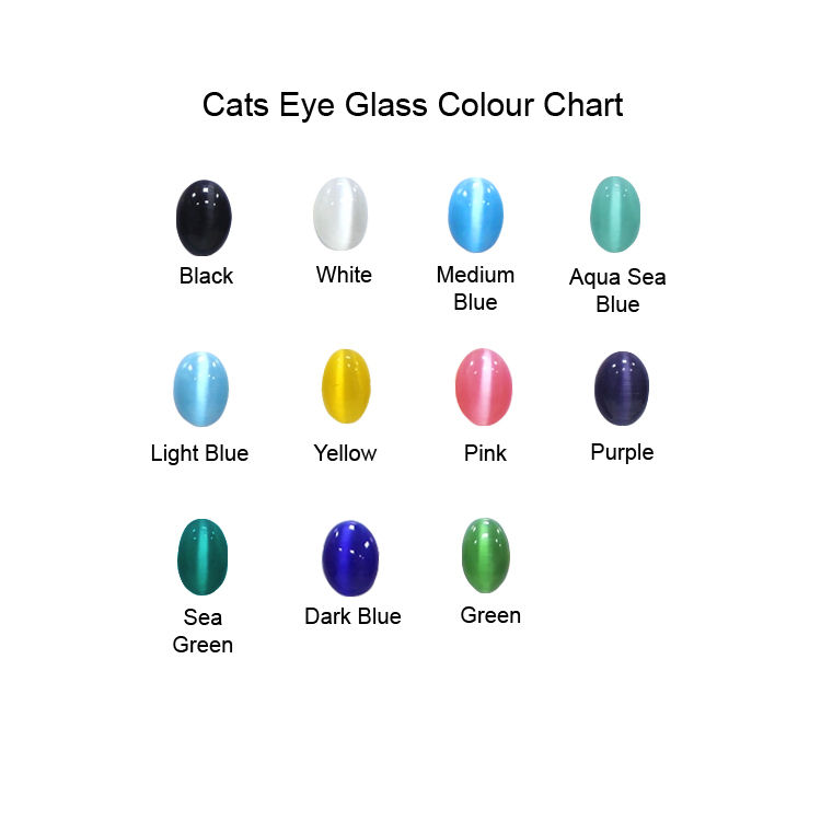 Cats Eye Glass Oval Labret Choice of Colour - Made to Order