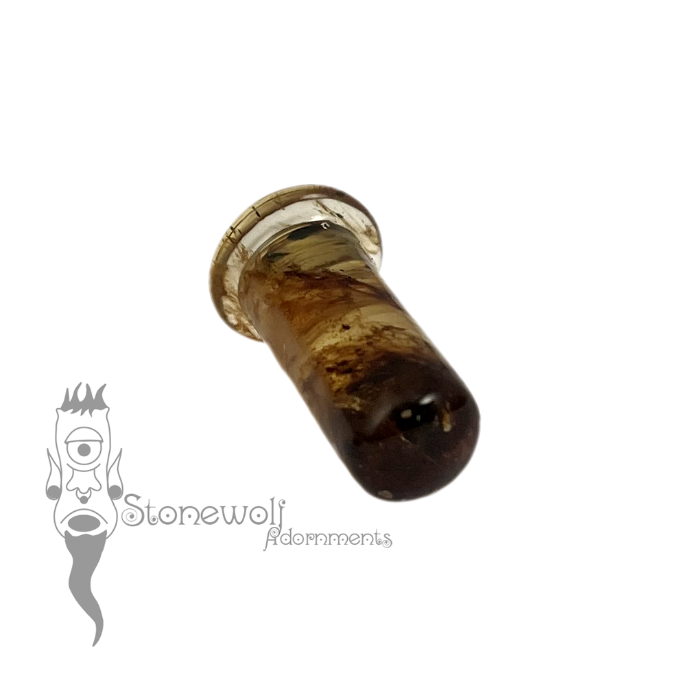 Chiapas Amber 6mm Round Philtrum Lip Plug- Ready To Ship