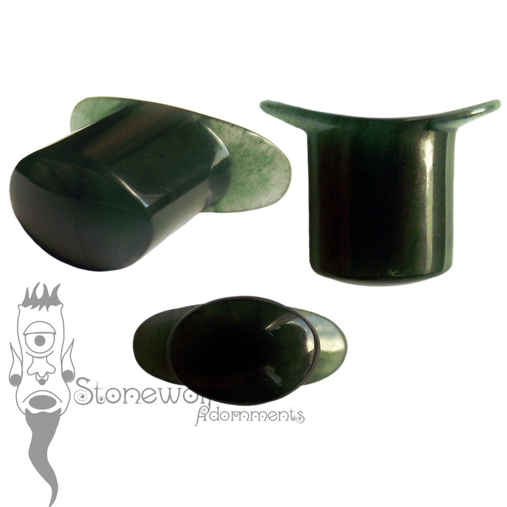 Dark Green Aventurine Stone Oval Labret Made to Order - Click Image to Close