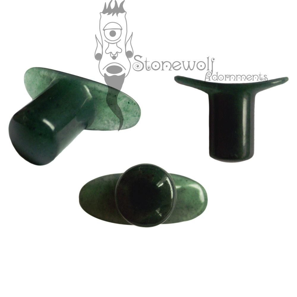 Dark Green Aventurine Stone Round Labret Made to Order - Click Image to Close