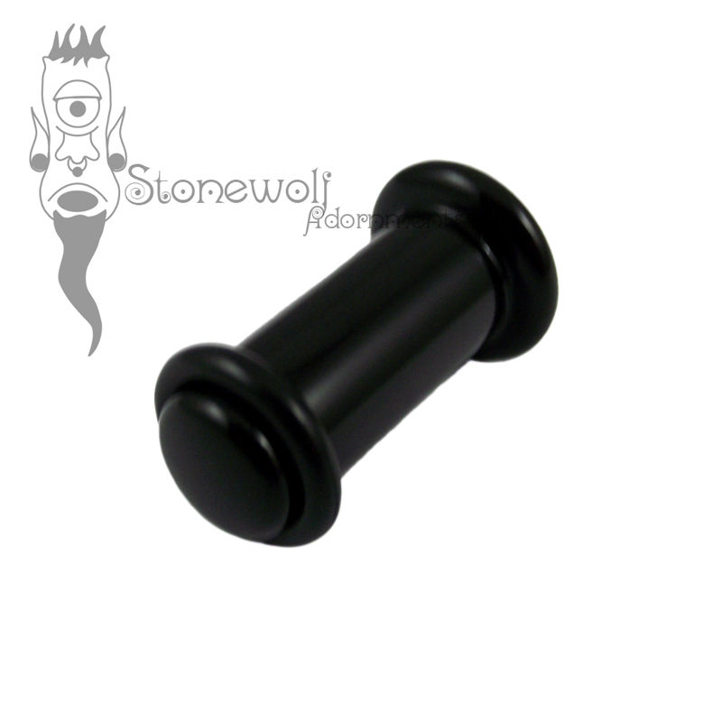 Delrin Single Flared Plug For Stretched Tongue Piercings - Click Image to Close