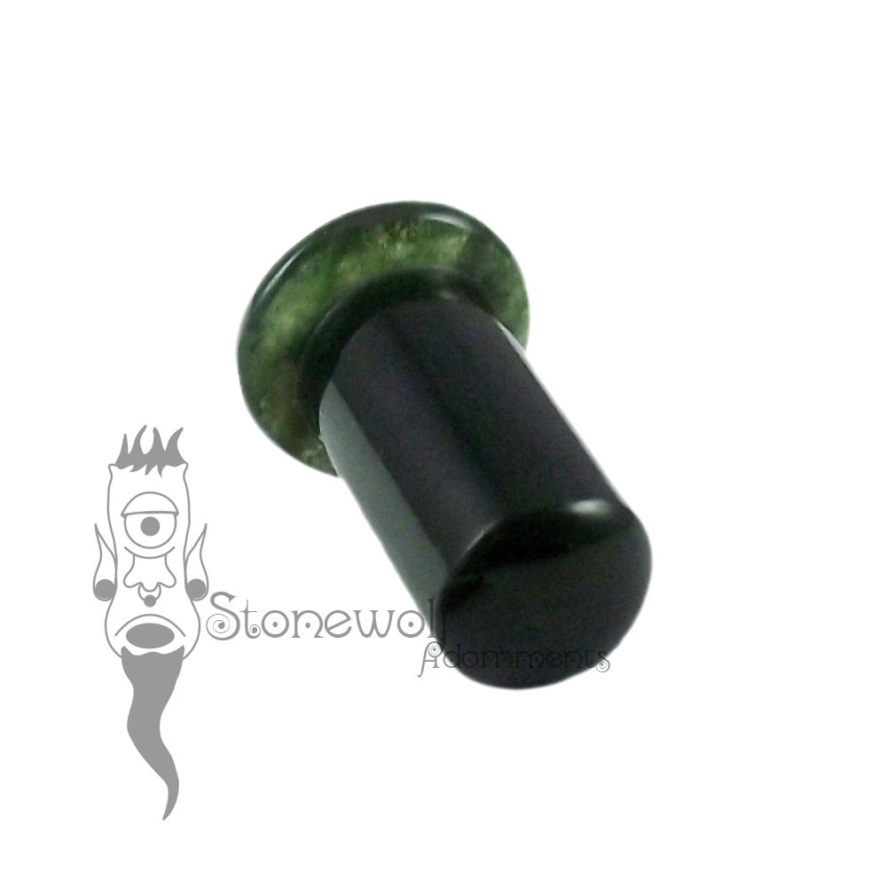 Green Moss Agate Stone Philtrum - Made to Order - Click Image to Close