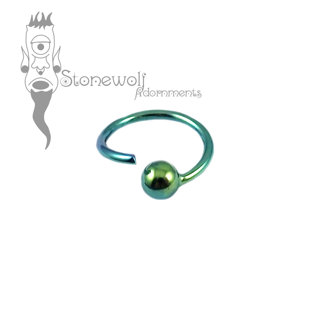 1.2mm Green Niobium Fixed Bead CBR- Ready to Ship