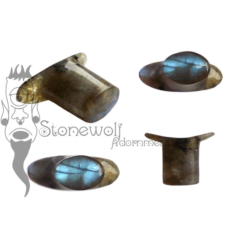 Labradorite Stone Oval Labret Made to Order - Click Image to Close