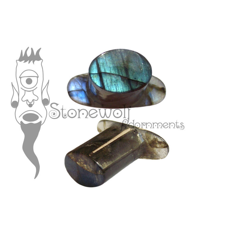 Labradorite Stone Oval Labret Made to Order - Click Image to Close