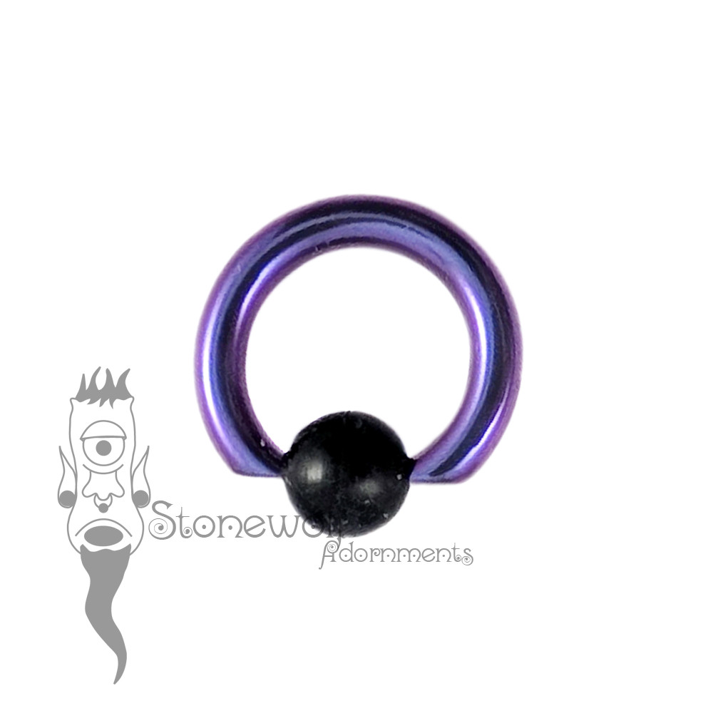 Vibrant Purple Niobium CBR Rubber Bead 2.5mm by 10mm