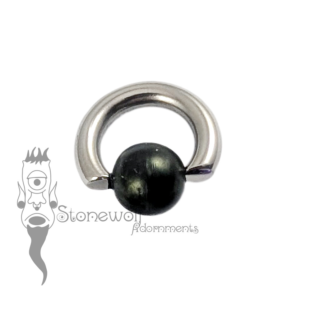 High Polish Niobium CBR Rubber Bead 3mm by 10mm - Ready to Ship