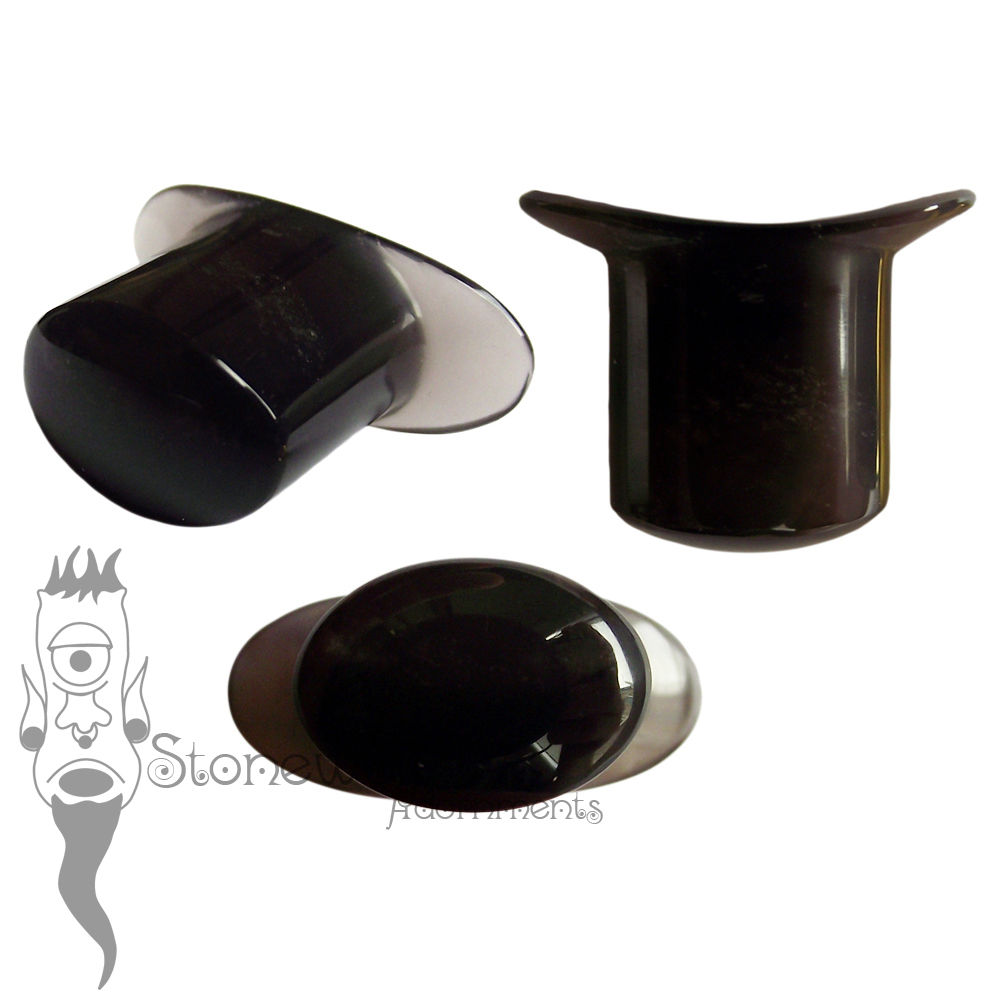 Obsidian Stone Oval Labret Made to Order - Click Image to Close