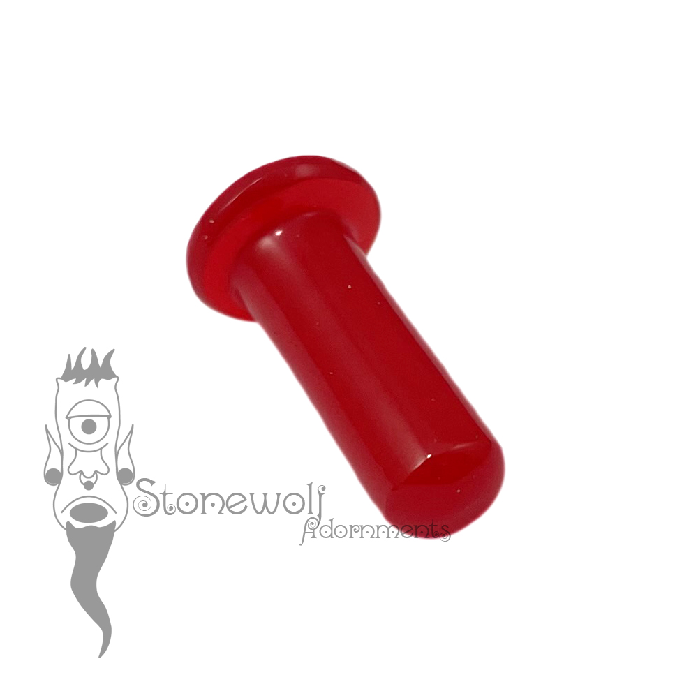 Opaque Red Glass 5mm Round Philtrum Labret- Ready To Ship