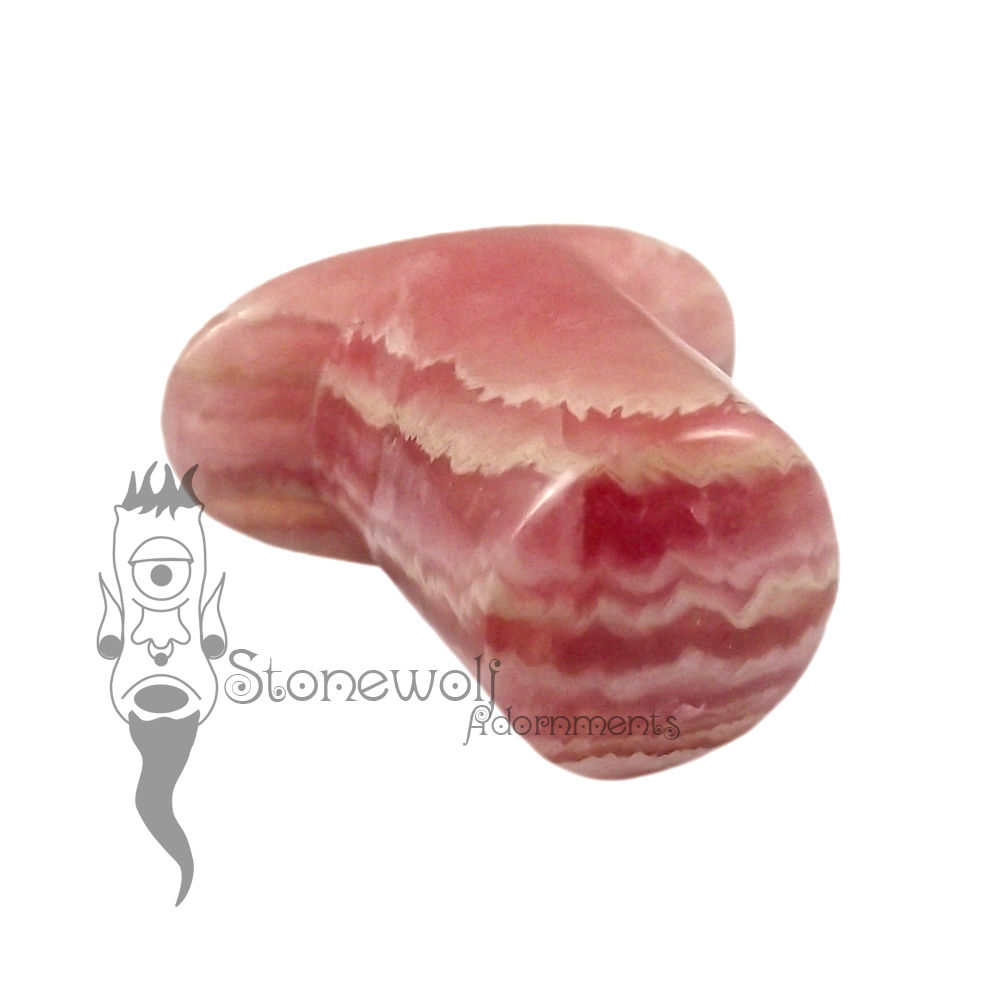 Rhodochrosite Stone Round Labret Made to Order - Click Image to Close