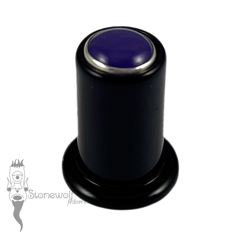 Delrin 8mm Philtrum Lip Plug w/ Syn Sugilite Inlay-Ready To Ship