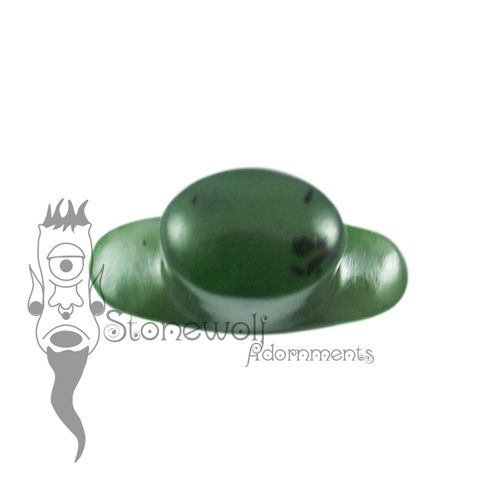 Yukon Jade Oval Labret Made To Order - Click Image to Close