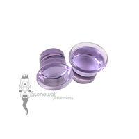 Pale Purple Transparent Glass 8mm Nostril Plugs - Ready To Ship