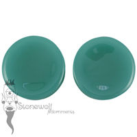 Pair of 52mm Mint Opalite Concave Plugs - Ready To Ship