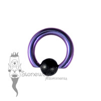 Vibrant Purple Niobium CBR Rubber Bead 2.5mm by 10mm