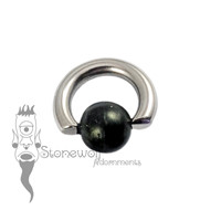 High Polish Niobium CBR Rubber Bead 3mm by 10mm - Ready to Ship