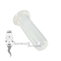 White Opalite Glass 6mm Round Philtrum Labret- Ready To Ship
