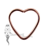 9k Rose Gold 1.2mm Heart Shape Seam Ring - Made to Order