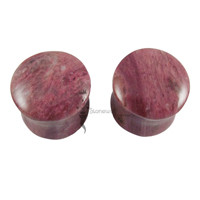 Pair of Rose Jasper Stone Plugs Double Flared Made to Order