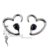 Pair of 925 Silver Jewel of my Heart Weights - Lapis