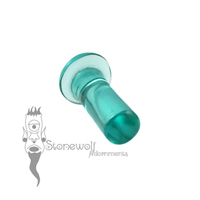 Teal Translucent Glass 5mm Round Philtrum Labret- Ready To Ship