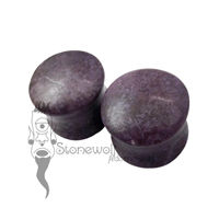 Pair of Turkish Purple Jadeite Stone Plugs Made to Order
