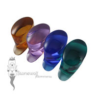Transparent Glass Oval Labret Choice of Colour - Made to Order