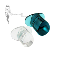 Transparent Glass Teardrop Labret Choice of Colour-Made to Order