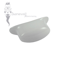 White Delrin 18mm Wide Oval Labret -Ready To Ship